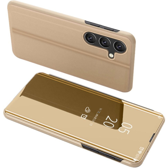 Чехол до Samsung Galaxy A15, Clear View, чёрный + 9H стекло