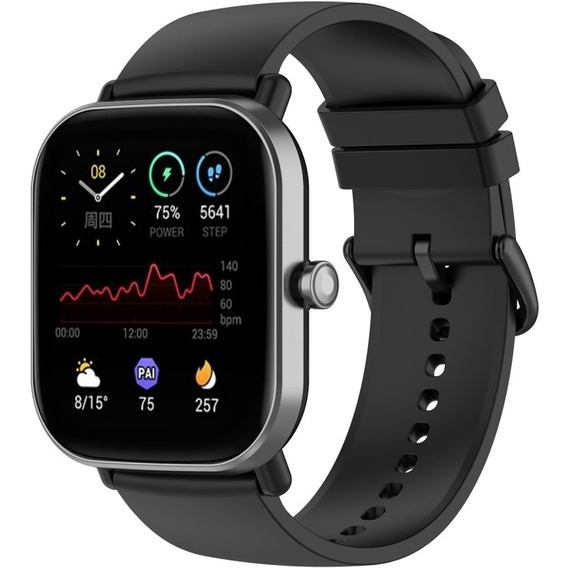 Силиконовый ремешок 20mm, Black/Black Buckle