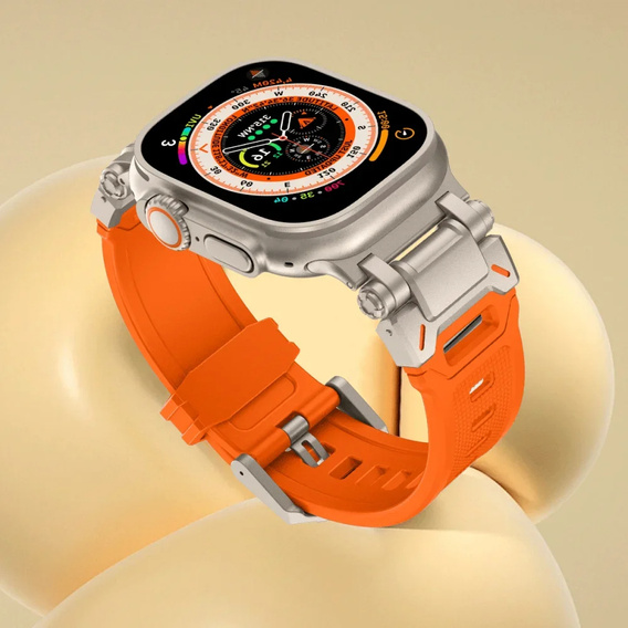 Ремешок ERBORD ProTech для Apple Watch 1/2/3/4/5/6/7/8/9/SE/Ultra/Ultra 2 42/44/45/49MM, оранжевая