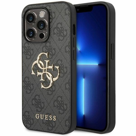 Чехол GUESS до iPhone 15 Pro Max, 4G Big Metal Logo, серый