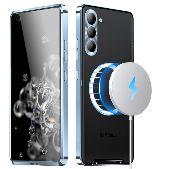 Защитный чехол для камеры Samsung Galaxy S23 FE, CamShield MagSafe, прозрачный / синий