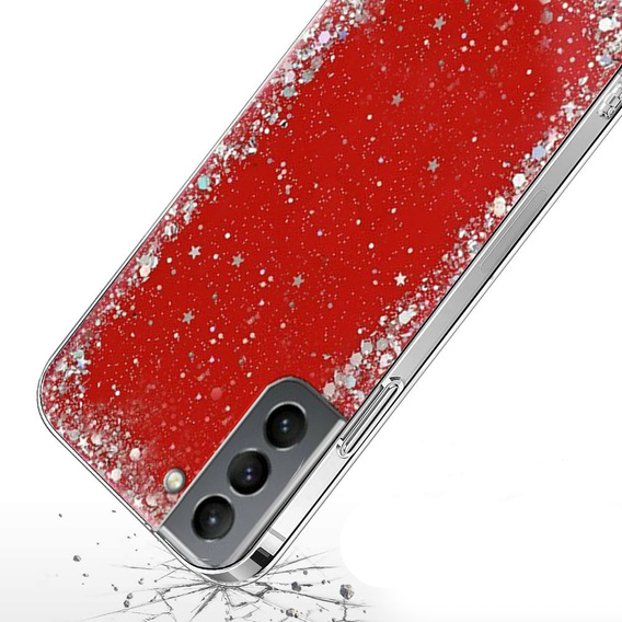 Чoхол до Samsung Galaxy S21, Glittery, червоний