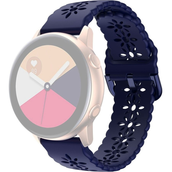 Силиконовый ремешок 20mm Soft Hollowed-out, Dark Blue
