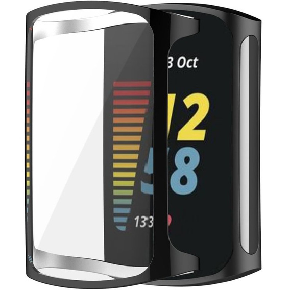 Чехол со встроенным стеклом для Fitbit Charge 5, Black