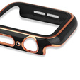 2в1 чехол и защитное стекло для часов Apple Watch 7/8 45mm - Black / Gold