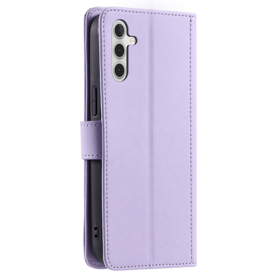чехол-крышка для Samsung Galaxy S25, Rhombus Crossbody Leather, фиолетовый