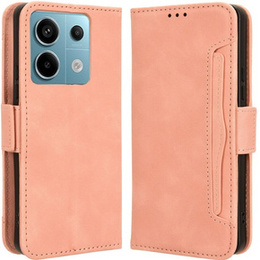 Футляр з клапаном для Xiaomi Redmi Note 13 Pro 5G, Card Slot, рожевий