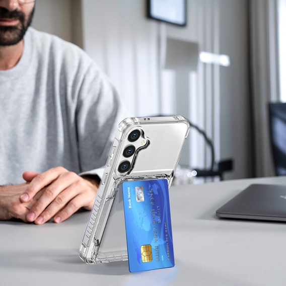 Чохол для Samsung Galaxy S24, Card Holder, прозорий