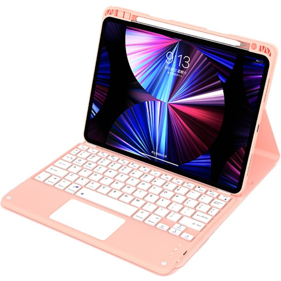 Чехол + клавиатура iPad Air 10.9 4 2020 / 5 2022, Touchpad, розовый rose gold