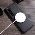 Чoхол до Sony Xperia 1 V, Leather Hybrid MagSafe, чорний
