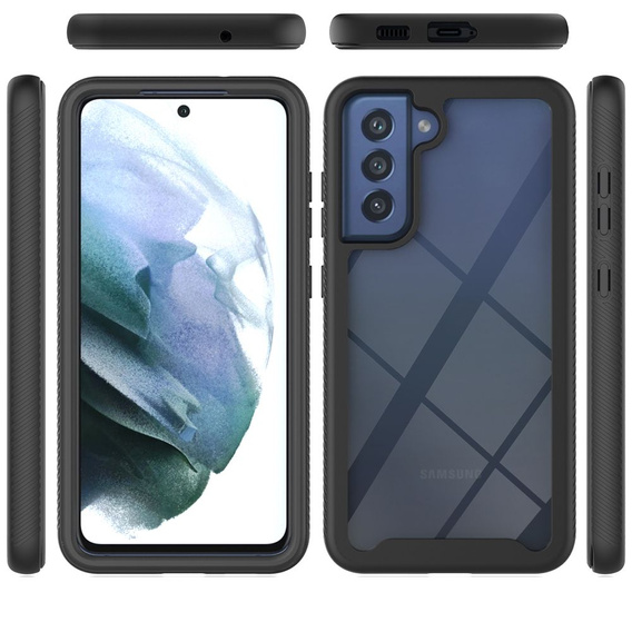 Чoхол Shockproof до Samsung Galaxy S21 FE, із захисним екраном, м'яти