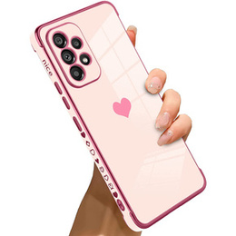 Чoхол до Samsung Galaxy A53 5G, Electro heart, рожевий rose gold