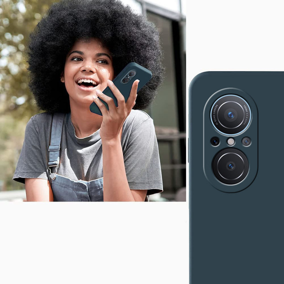 Чехол до Huawei Nova 9 SE, Silicone Lite, тёмно-зелёный