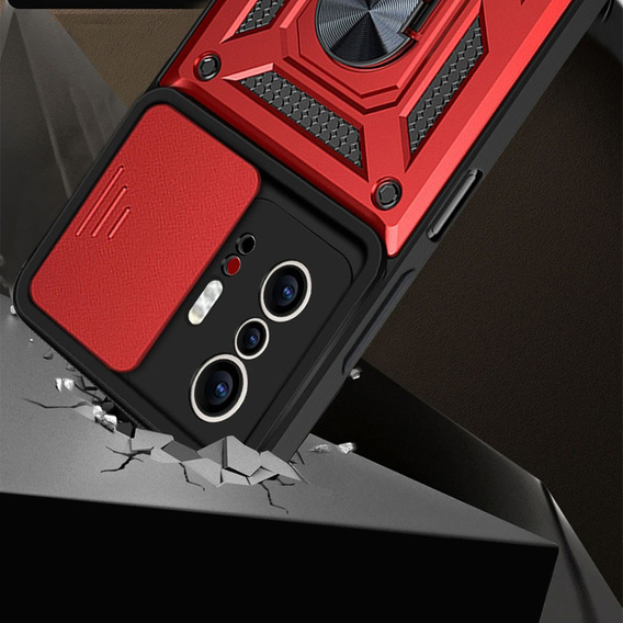 Чехол NOX Camera Slide Xiaomi 11T / 11T Pro, CamShield Slide, красный