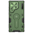 Чехол для Samsung Galaxy S24 Ultra, бронированный Nillkin, CamShield Armor Prop, зелёный