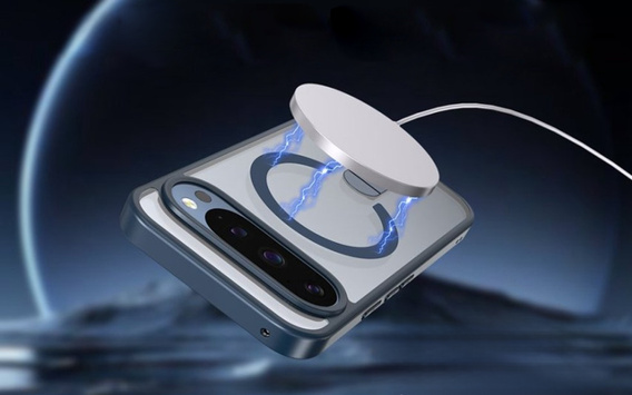 Гібридний чохол Fusion для Google Pixel 10 Pro XL, для MagSafe, з підставкою, синій