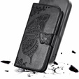 Чохол-книжка для Infinix Hot 40i, Butterfly, чорний