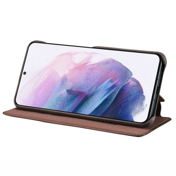 Откидной чехол для Samsung Galaxy S22+ Plus 5G, LC.IMEEKE, кофе