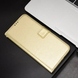 Откидной чехол для Xiaomi Poco F6, Crazy Horse Wallet, золотой