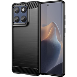 Чoхол до Motorola Edge 60 / 60 Fusion, Carbon, чорний
