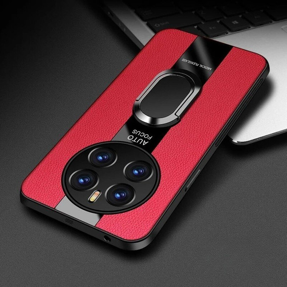 Чехол для Realme 12 Pro 5G / 12 Pro+ 5G, Leather Kickstand Ring, красный