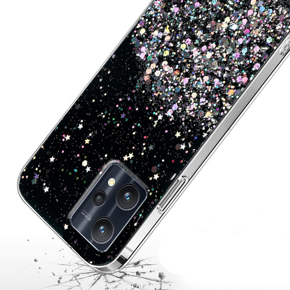 Чoхол до Realme 9 Pro+ Plus / Realme 9 4G, Glittery, чорний