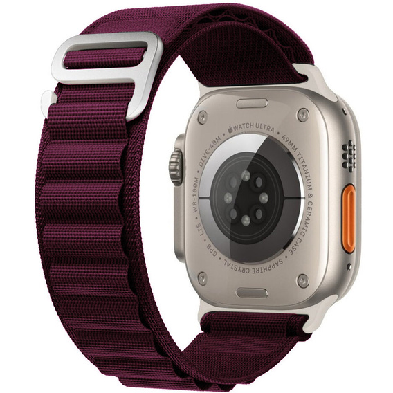 Нейлоновый ремешок для Apple Watch 1/2/3/4/5/6/7/8/SE/ULTRA 42/44/45/49 мм, бордовый