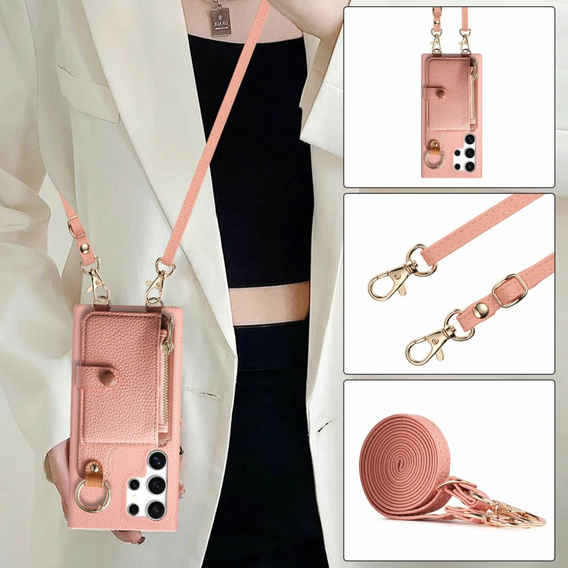 Чехол до Samsung Galaxy S25 Ultra, GKK Leather, чёрный