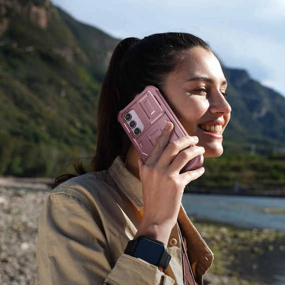 Броньований чохол для Samsung Galaxy A55, Dexnor Full Body (Two Frames), рожевий