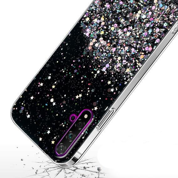 Чoхол до Huawei Nova 5T/Honor 20, Glittery, чорний