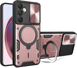 Броньований чохол для Samsung Galaxy M55 5G, CamShield Slide, рожевий rose gold