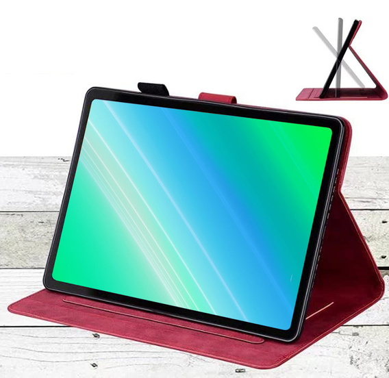 Чехол для iPad 10.2" 2021/2020/2019 (9/8/7 gen.), с клапаном, animal, красный