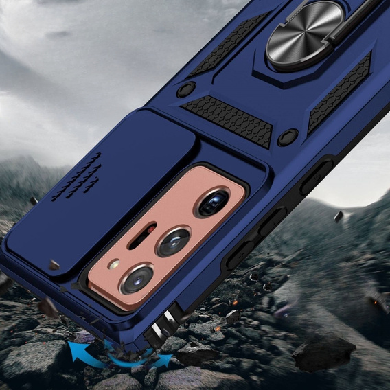 Чехол NOX Camera Slide Samsung Galaxy Note 20 Ultra, CamShield Slide, синий