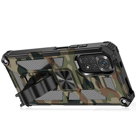 Чехол до Xiaomi Redmi Note 11 / 11S, Armor Kickstand, moro зелёный