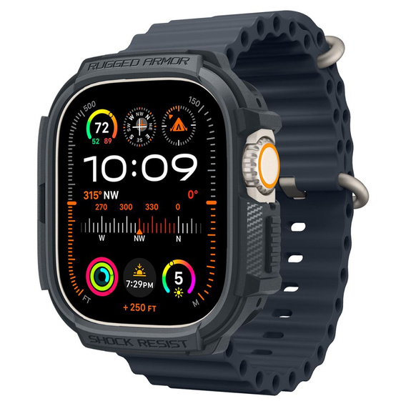 Чохол Spigen Rugged Armor Dark Gray для Apple Watch Ultra 1 / 2 (49 мм)
