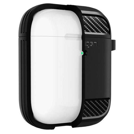Чoхол до Airpods, SPIGEN, Rugged Armor, Matte Black