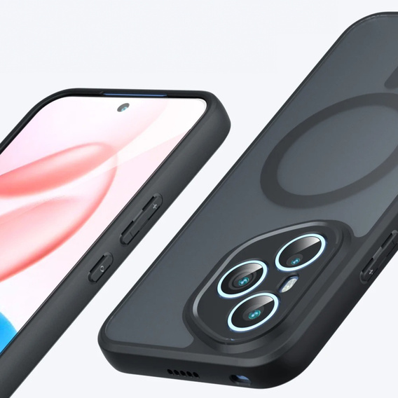 Чохол для Honor 400 Pro 5G, для MagSafe, ERBORD Matt Case, чорний + захисне скло