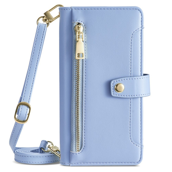 Откидной чехол для Samsung Galaxy A25 5G, Wallet Zipper Pocket, синий