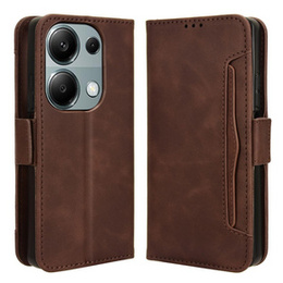 Откидной чехол для Xiaomi Redmi Note 13 Pro 4G / Xiaomi Redmi Note 14S / Xiaomi Poco M6 Pro 4G, Card Slot, коричневый