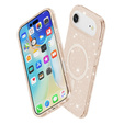 Чохол для iPhone Air, для MagSafe, глітер, напівпрозоре золото