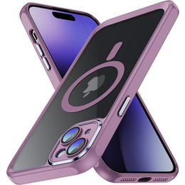 Чохол для iPhone 15 Plus, ERBORD Impact Guard, MagSafe, фіолетовий