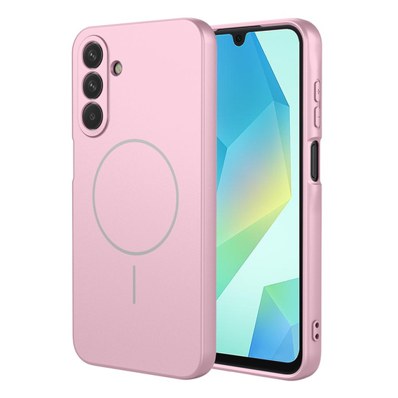 Силиконовый чехол для Samsung Galaxy A17 5G, для MagSafe, розовый