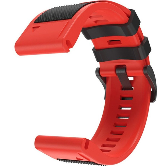Силиконовый ремешок для Garmin Fenix 5/6/7 Forerunner 945/935, Black / Red