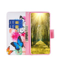 Откидной чехол для Samsung Galaxy A35 5G, Wallet, Butterflies белый