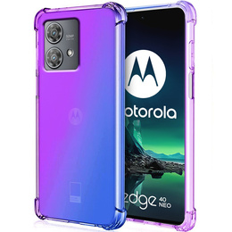 Чохол для Motorola Edge 40 Neo, Gradient Dropproof, Фіолетовий / синій