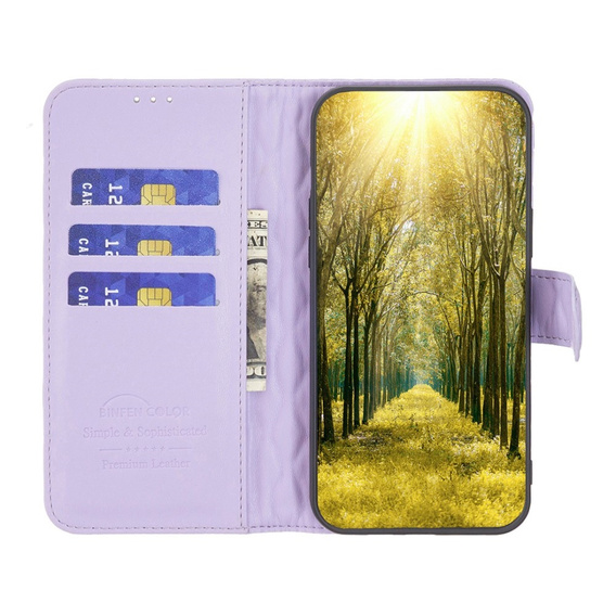 Откидной чехол для Samsung Galaxy A15, Wallet, BINFEN COLOR, фиолетовый