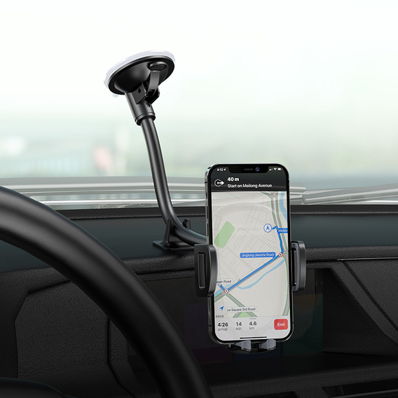 Крепление на лобовое стекло автомобиля с регулируемым кронштейном для смартфонов