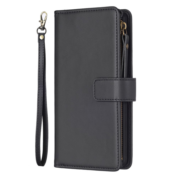 Откидной чехол для Samsung Galaxy A25 5G, Wallet Zipper Pocket, чёрный