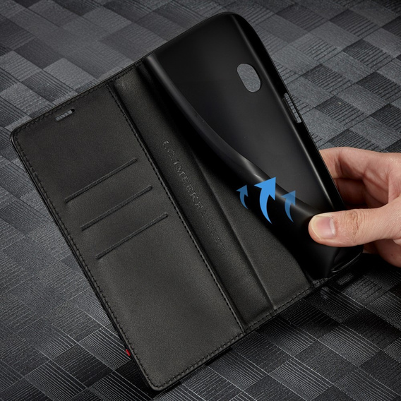 Откидной чехол для Samsung Galaxy A55, Carbon LC.IMEEKE, чёрный