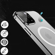 Магнітний чохол Dual Glass MagSafe для iPhone 14 Pro Max, сріблястий